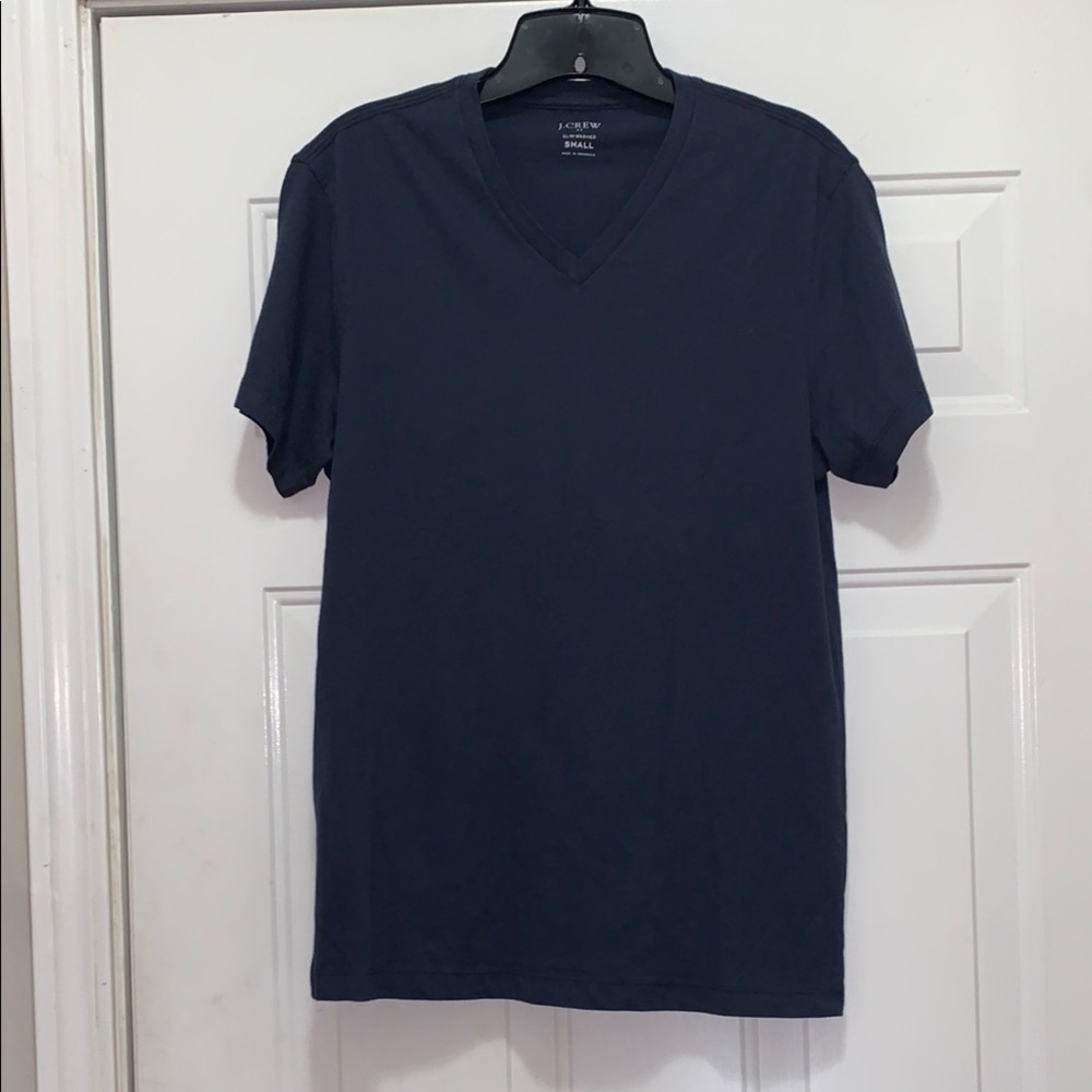 3/$15 J. Crew Men's 100% Cotton Navy V-Neck Tee Shirt